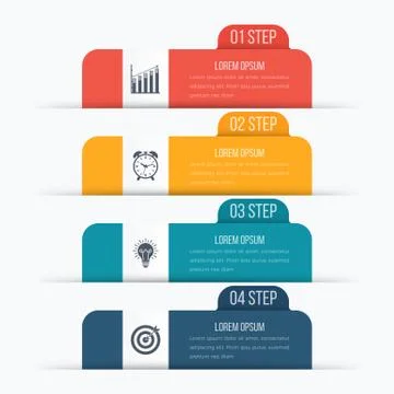Vector illustration infographics four options Stock Illustration