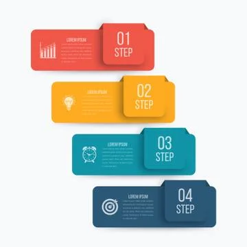 Vector illustration infographics four options Stock-Illustration