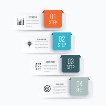 Vector illustration infographics four options Stock Illustration