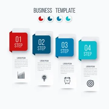 Vector illustration infographics four options Illustrazione stock