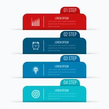 Vector illustration infographics four options Stock Illustration