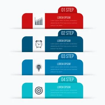 Vector illustration infographics four options Stock Illustration