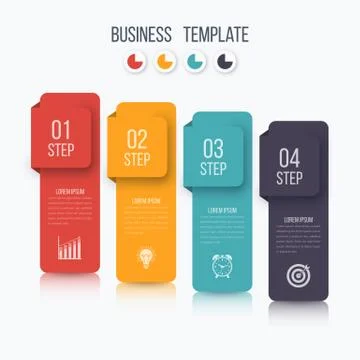 Vector illustration infographics four options Stock Illustration