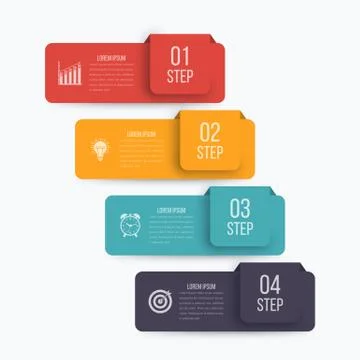 Vector illustration infographics four options Stock Illustration