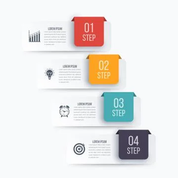 Vector illustration infographics four options Stock Illustration