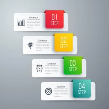 Vector illustration infographics four options Stock Illustration