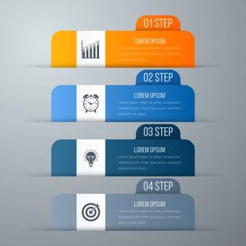 Vector illustration infographics four options Stock Illustration