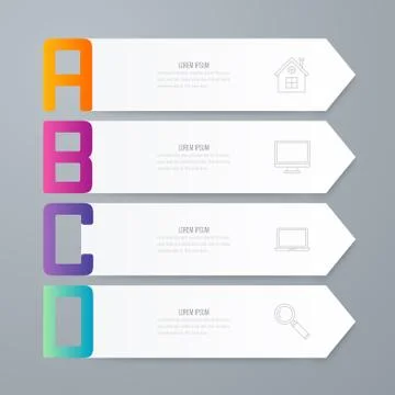 Vector illustration infographics four options Stock Illustration