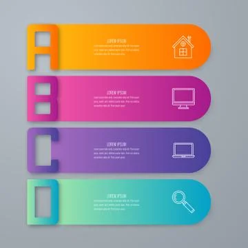 Vector illustration infographics four options Stock Illustration