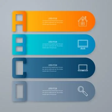Vector illustration infographics four options Stock Illustration