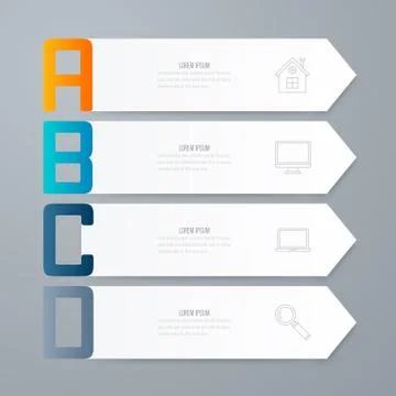 Vector illustration infographics four options Stock Illustration