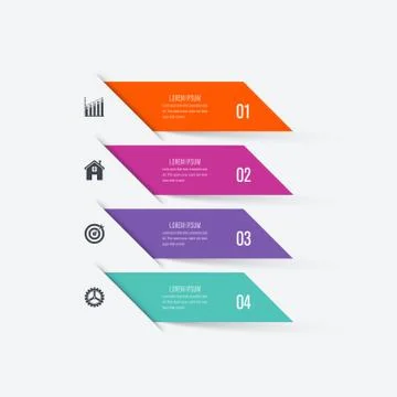 Vector illustration infographics four options Stock Illustration