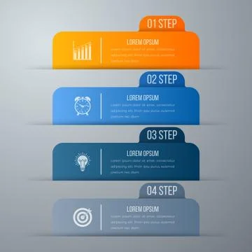 Vector illustration infographics four options Stock Illustration