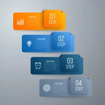 Vector illustration infographics four options Stock Illustration