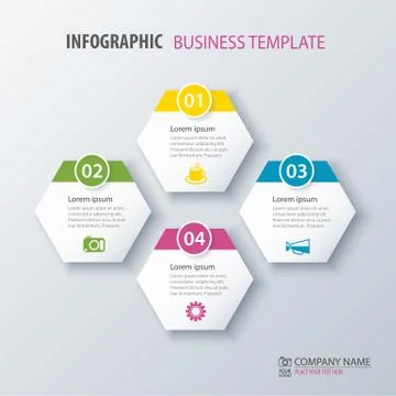Vector illustration infographics options. Template for brochure, business, we Stock Illustration