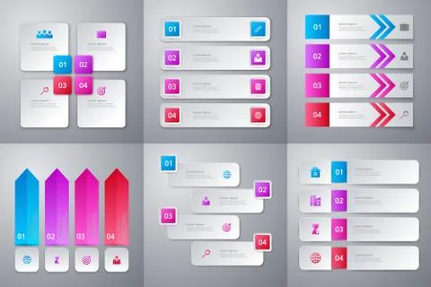 Vector illustration infographics set Illustrazione stock