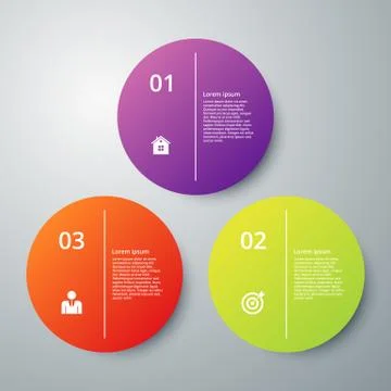Vector illustration infographics three options Stock Illustration
