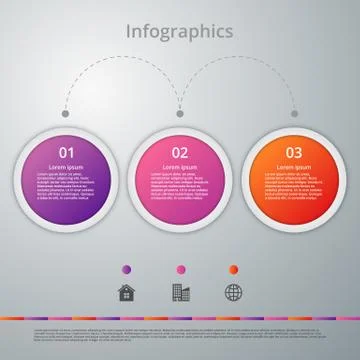 Vector illustration infographics three options Stock Illustration