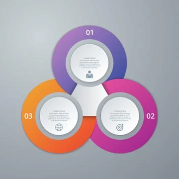 Vector illustration infographics three options 스톡 일러스트