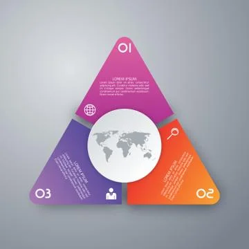 Vector illustration infographics three options Stock Illustration