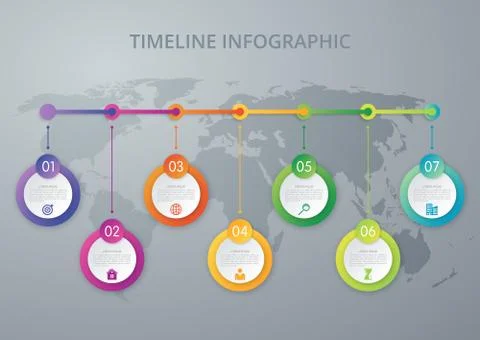 Vector illustration infographics timeline Stock Illustration