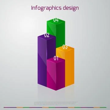 Vector illustration infographics vertical columns Stock-Illustration