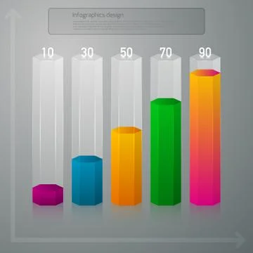 Vector illustration infographics vertical columns Stock Illustration