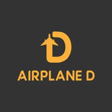 Vector illustration initial d travel logo design orange color Stock Illustration