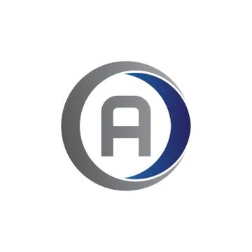 Vector illustration initial letter a and circle icon logo modern design Stock Illustration