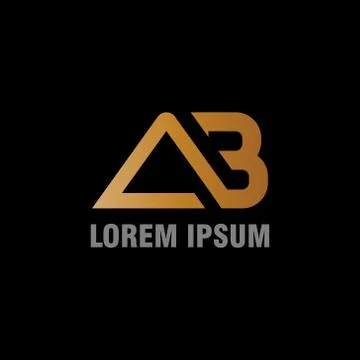 Vector illustration initial letter a and b icon logo modern design with gradi Stock Illustration
