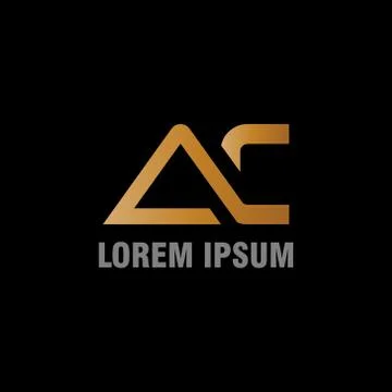 Vector illustration initial letter a and c icon logo modern design with gradi Stock Illustration