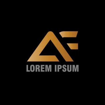 Vector illustration initial letter a and f icon logo modern design with gradi Stock Illustration