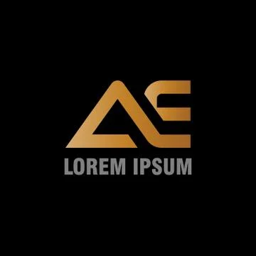 Vector illustration initial letter a and e icon logo modern design with gradi Stock Illustration