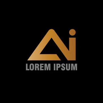Vector illustration initial letter a and i icon logo modern design with gradi Stock-Illustration