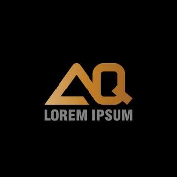 Vector illustration initial letter a and q icon logo modern design with gradi Stock Illustration