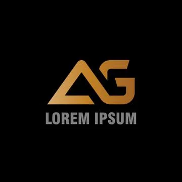 Vector illustration initial letter a and g icon logo modern design with gradi Stock Illustration