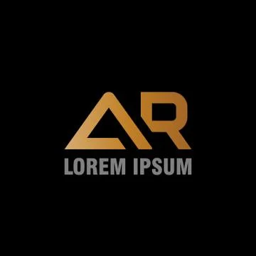 Vector illustration initial letter a and r icon logo modern design with gradi Stock Illustration