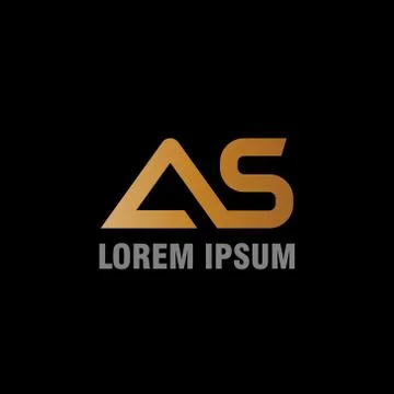 Vector illustration initial letter a and s icon logo modern design with gradi Stock Illustration