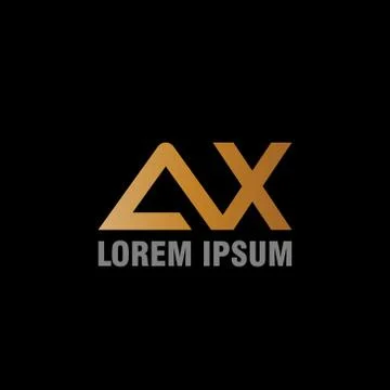 Vector illustration initial letter a and x icon logo modern design with gradi Stock Illustration