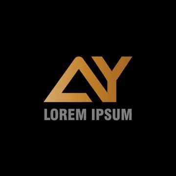 Vector illustration initial letter a and y icon logo modern design with gradi Stock Illustration
