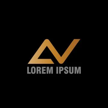 Vector illustration initial letter a and v icon logo modern design with gradi Stock Illustration