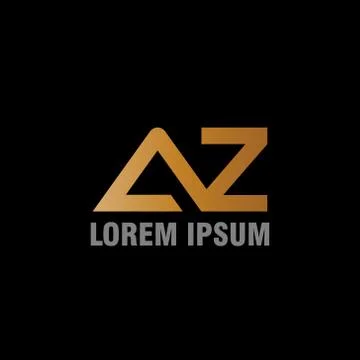 Vector illustration initial letter a and z icon logo modern design with gradi Stock Illustration