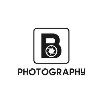Vector illustration initial letter b photography icon logo Stock-Illustration