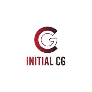 Vector illustration initial letter c and g icon logo modern design Stock Illustration