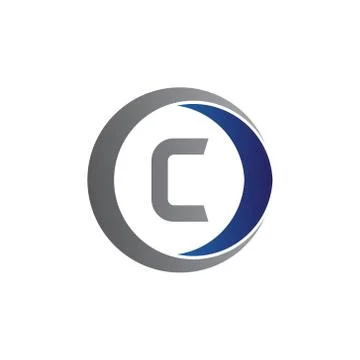 Vector illustration initial letter c and circle icon logo modern design Stock Illustration