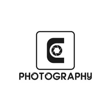 Vector illustration initial letter c photography icon logo Stock Illustration