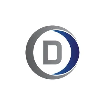 Vector illustration initial letter d and circle icon logo modern design Stock Illustration