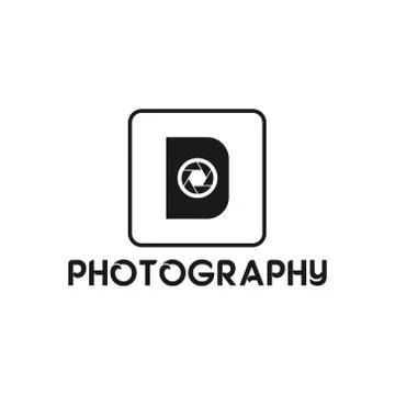Vector illustration initial letter d photography icon logo Stock Illustration