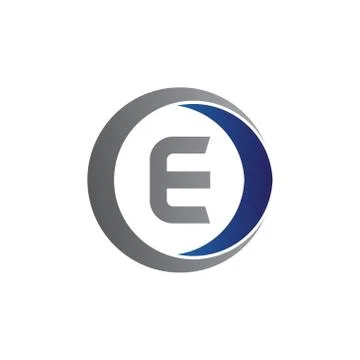 Vector illustration initial letter e and circle icon logo modern design Stock Illustration