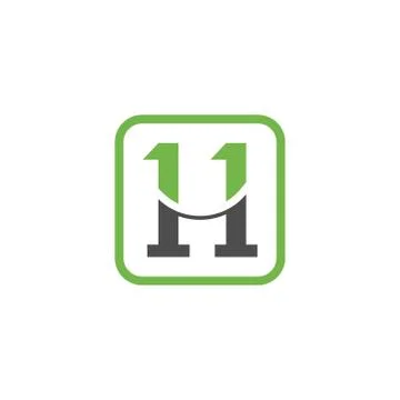 Vector illustration initial letter h m and number 11 icon logo modern design Stock Illustration